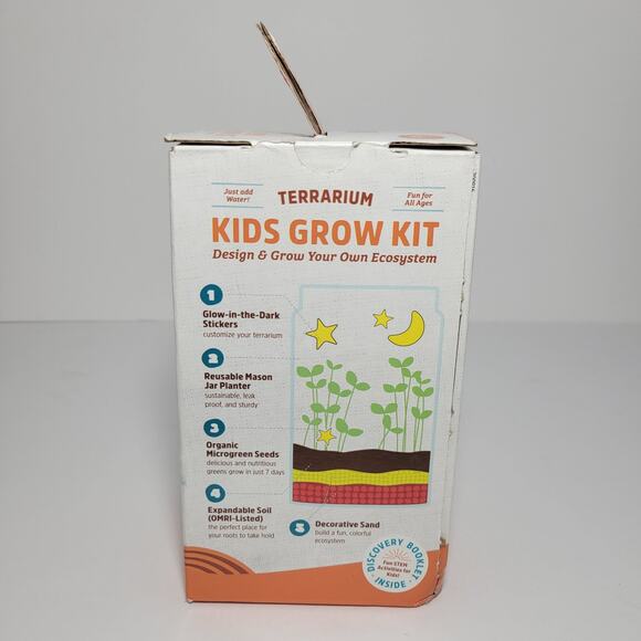 Back to the Roots Organic Kids Terrarium Grow Kit - DIY Set Microgreen Sprouts - Picture 2 of 5